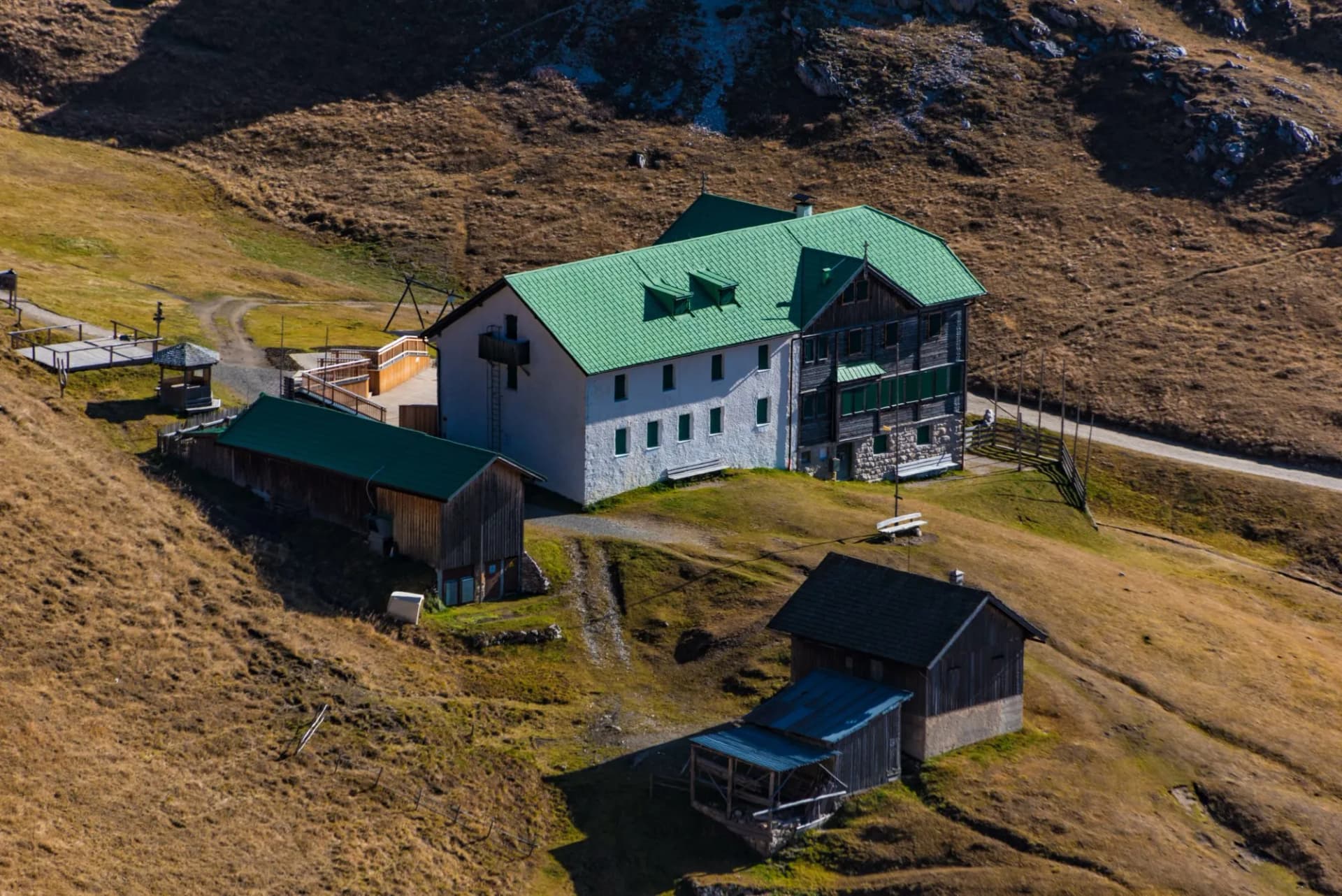 house in the mountains, schlüterhütte, dolomite alps, south tyrol