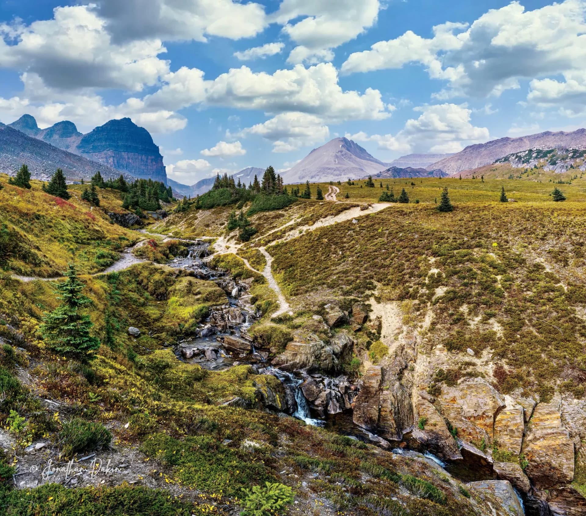 Helen Creek on Cirque Peak trail in Canadian Rockies