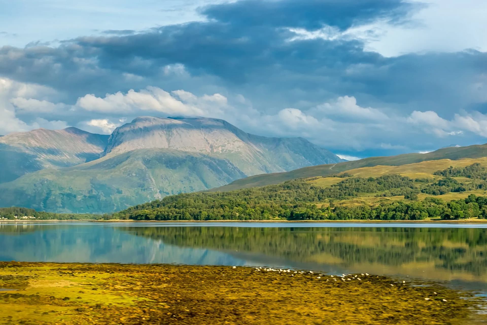 View of Highlands mountains in Scotland ben nevis scotland