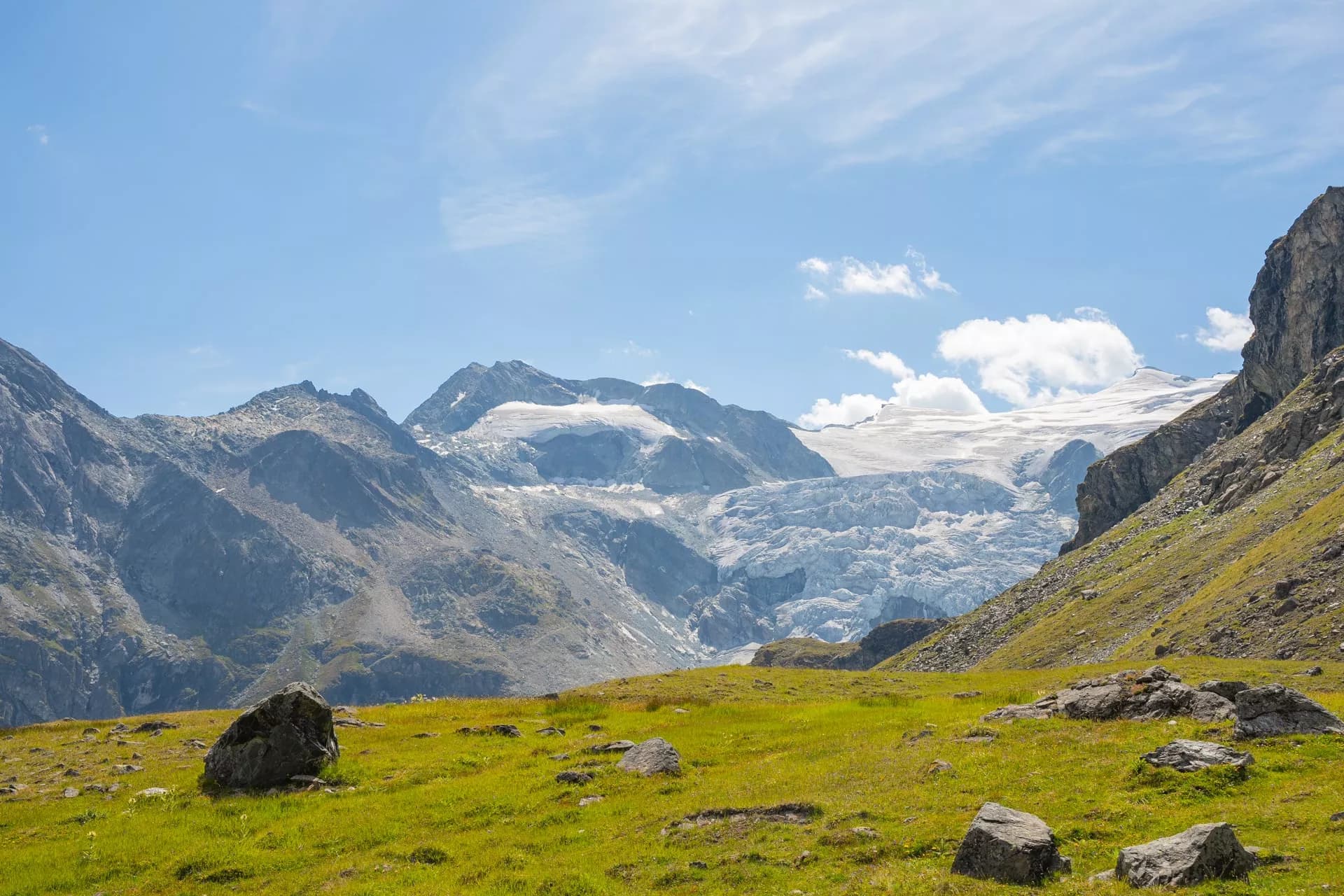 The view of the Moiry Glacier