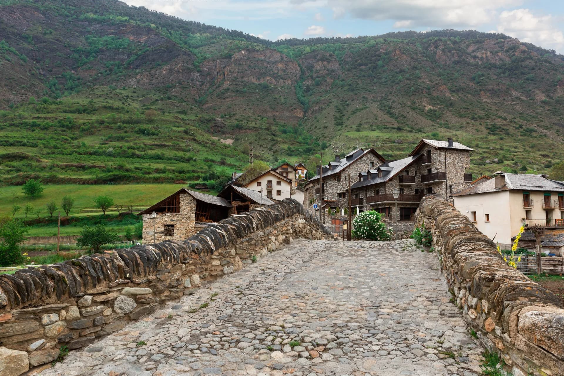 Old bridge in Espot village
