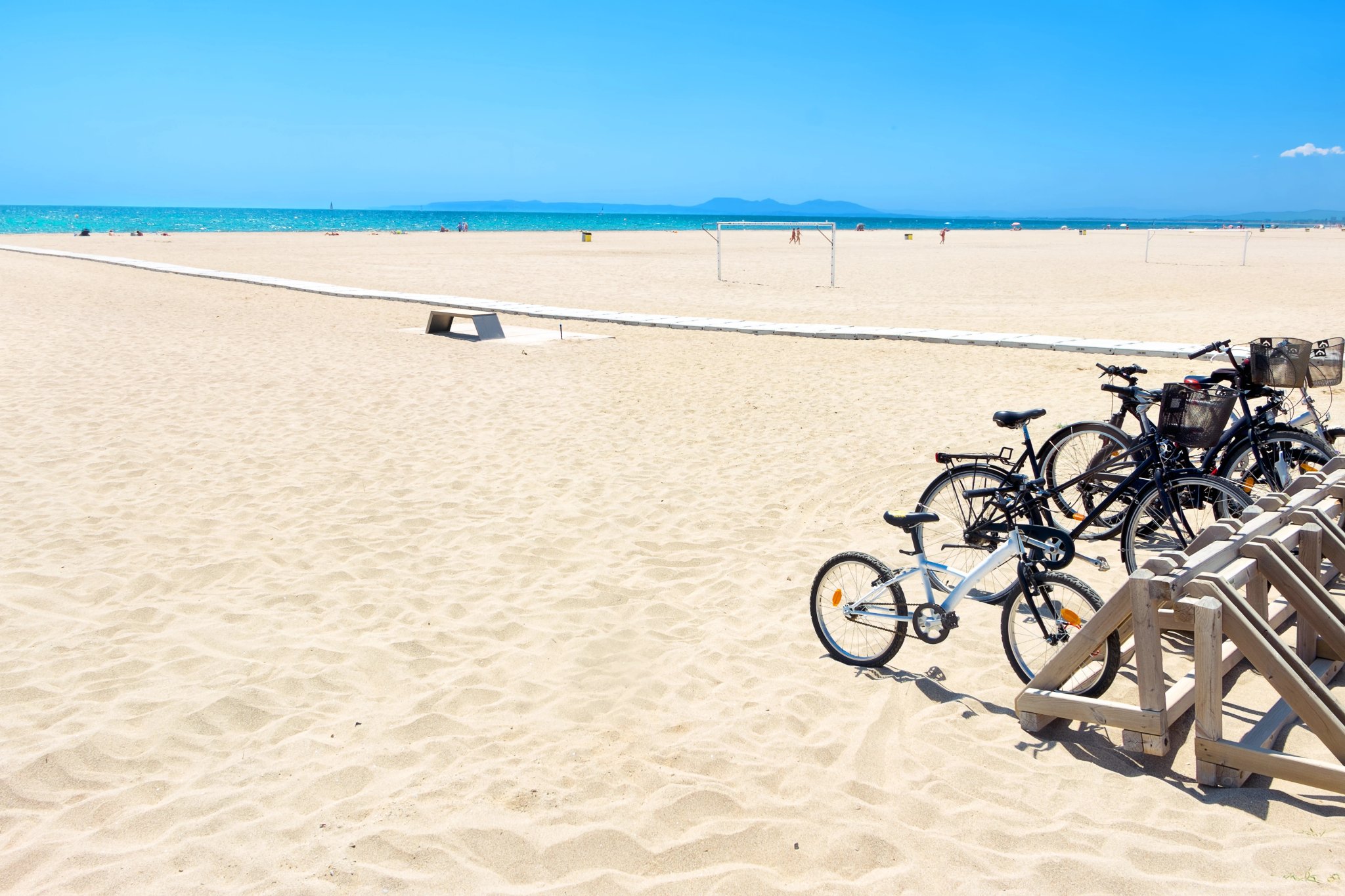 Castello d'Empuries strand. Empuriabrava, Costa Brava, Spanien