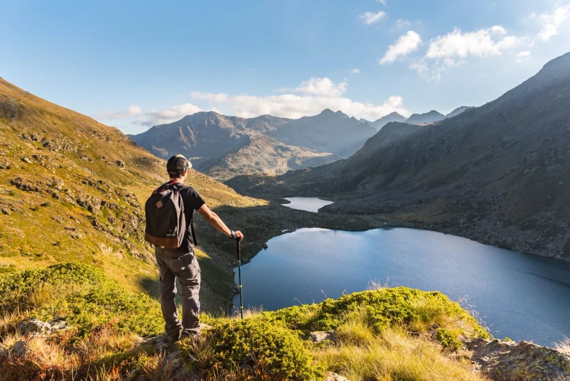 Tristaina high mountain lakes in Pyrenees. Andorra