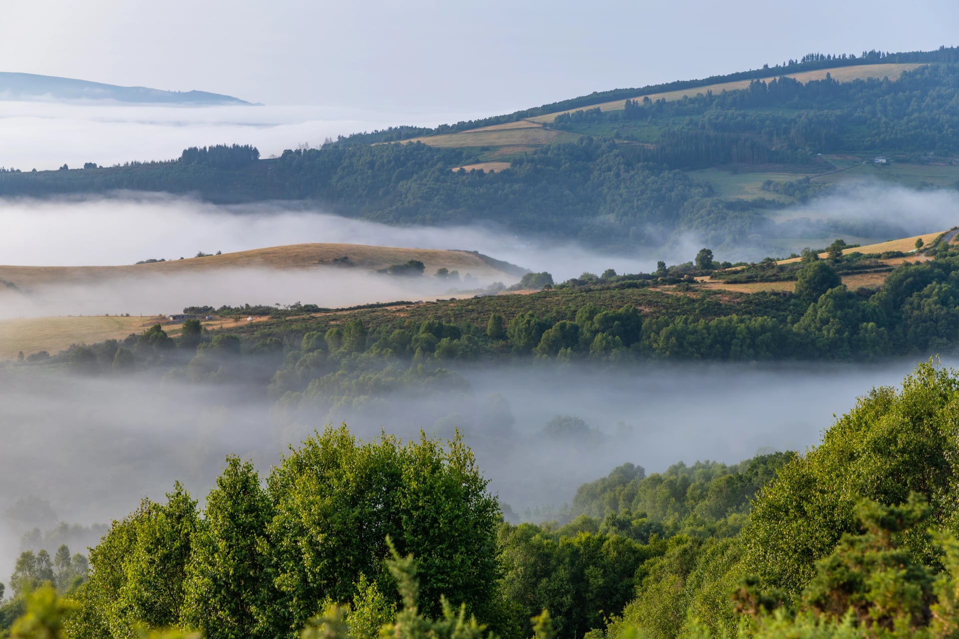View of Galicia mountain landscape