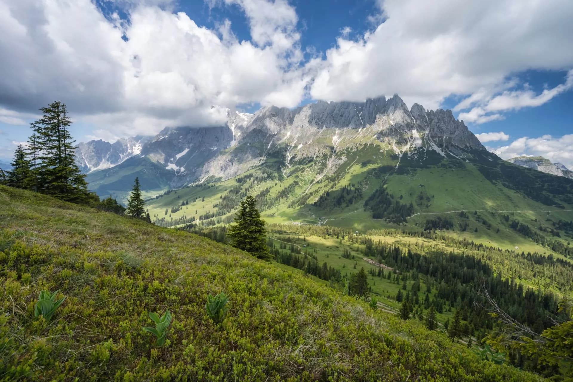 Hiking trail around Wilder Kaiser mountains, Tirol - Austria