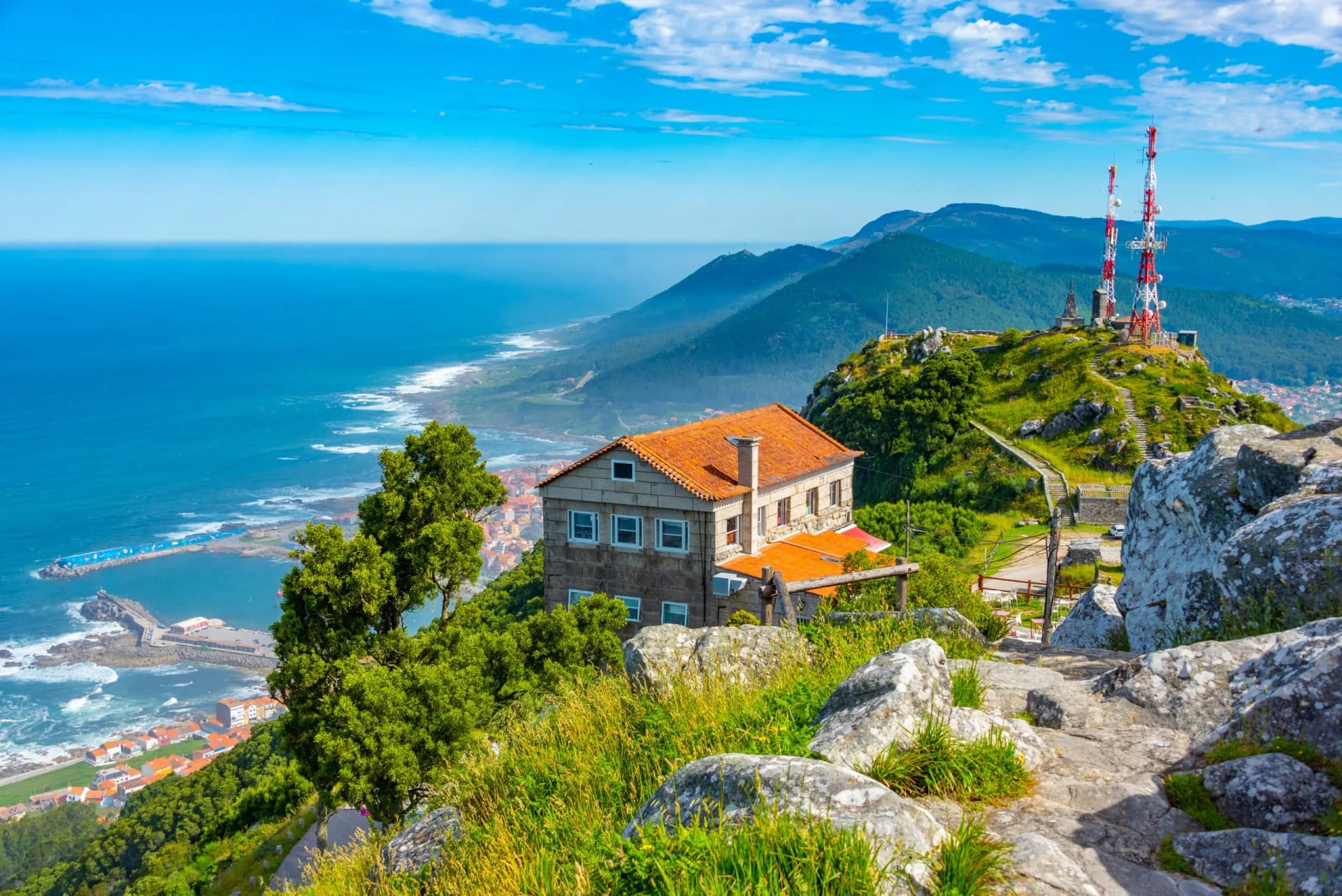 Hermitage at Santa Trega mountain near A Guarda, Spain
