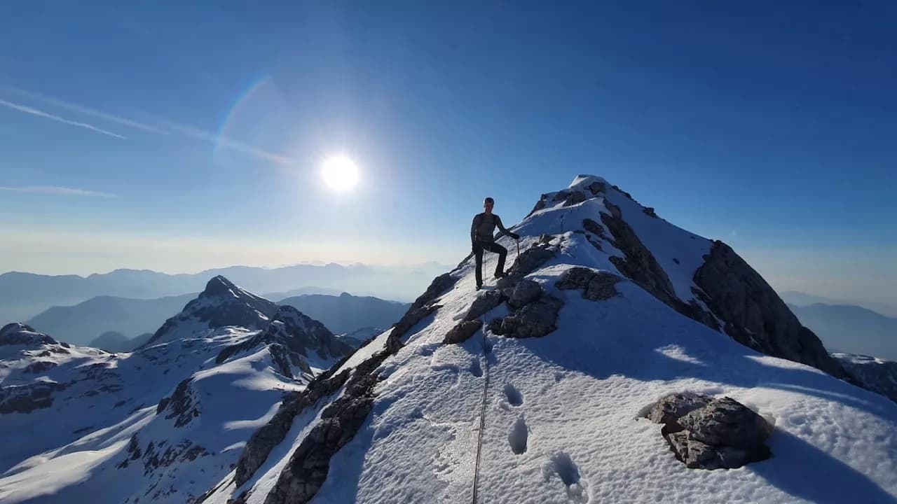 Fantastic February weather on Triglav Large