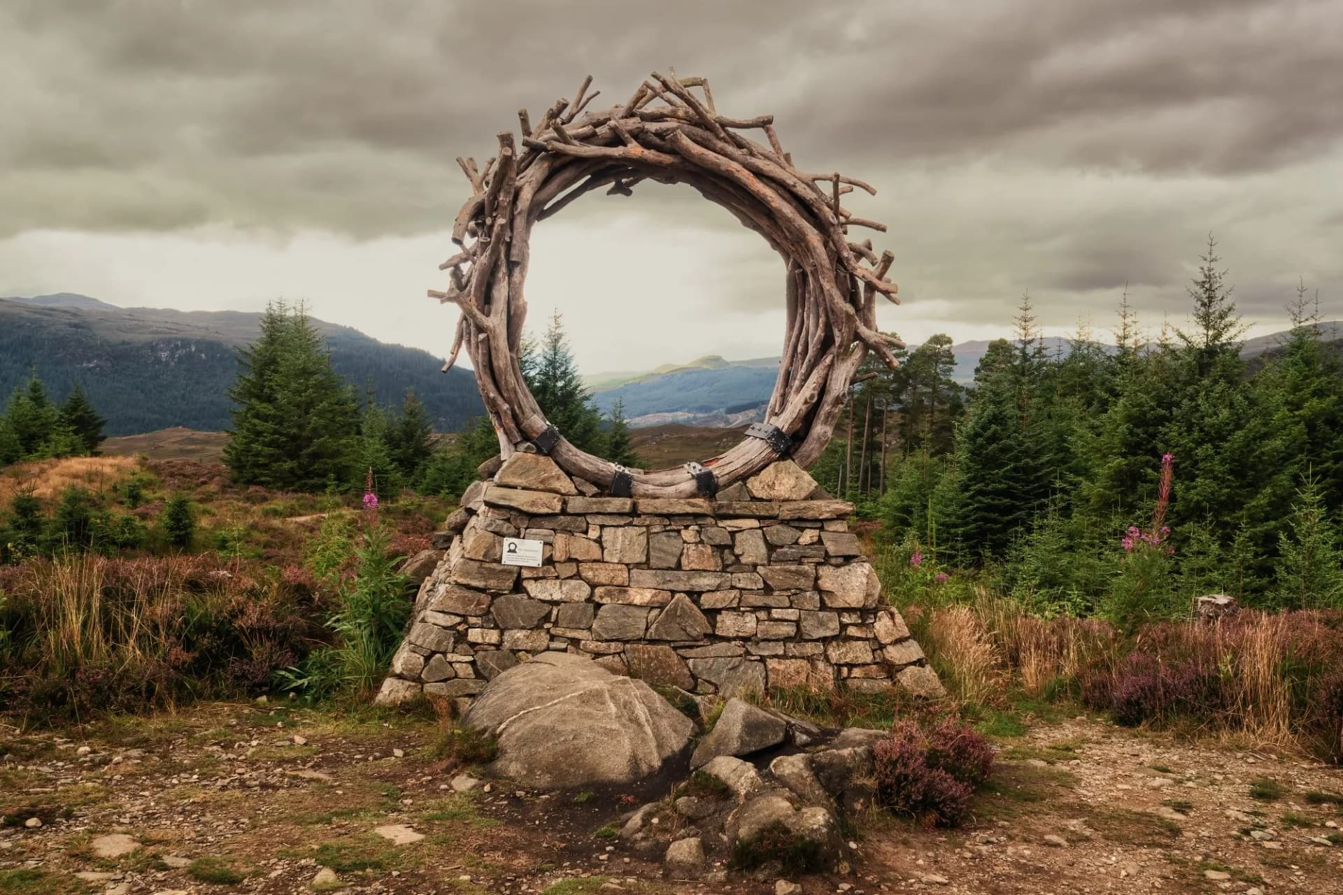 Viewpoint on the Great Glen Way near to Invermoritson in the Scottish Highlands