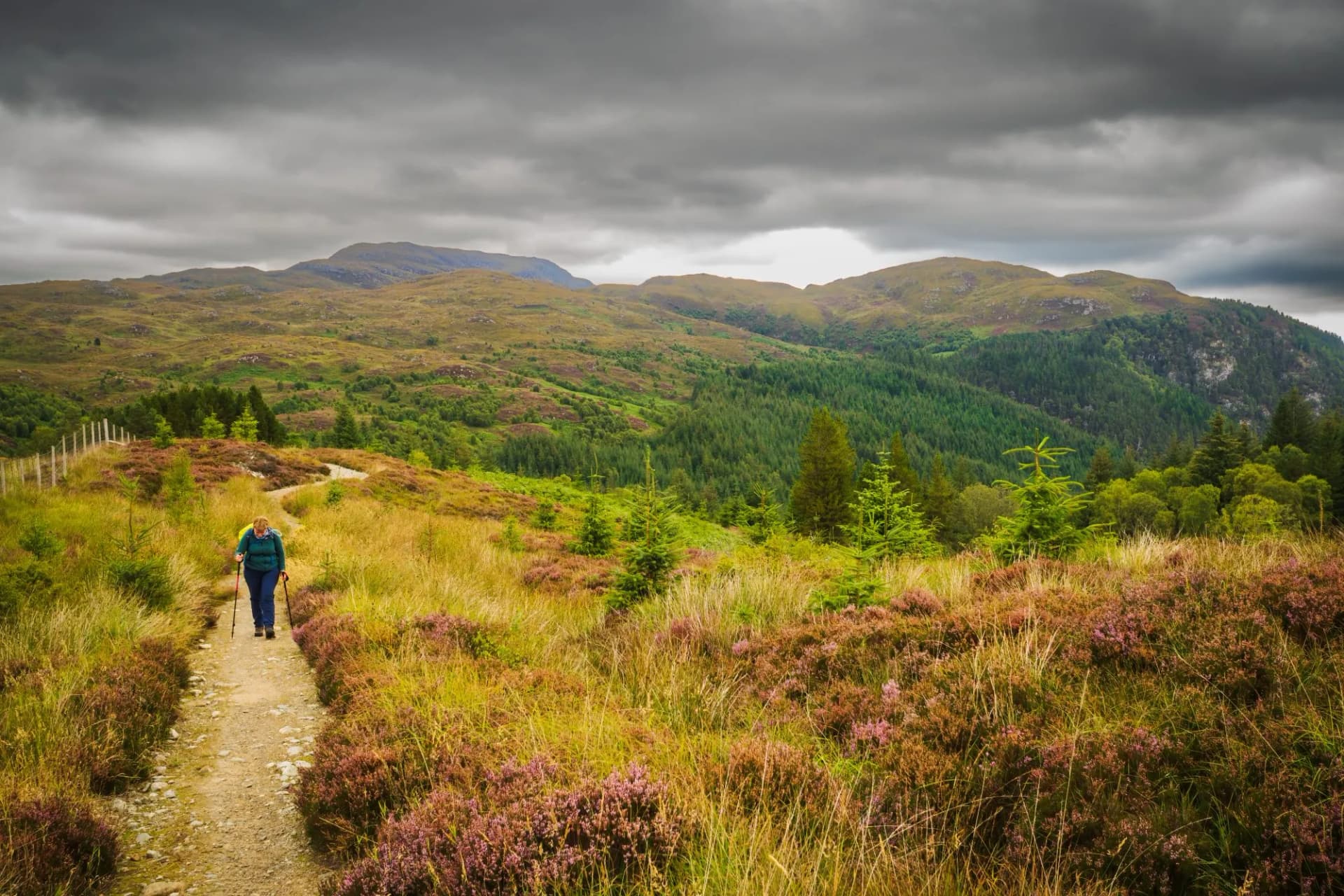 Viewpoint on the Great Glen Way near to Invermoritson in the Scottish Highlands