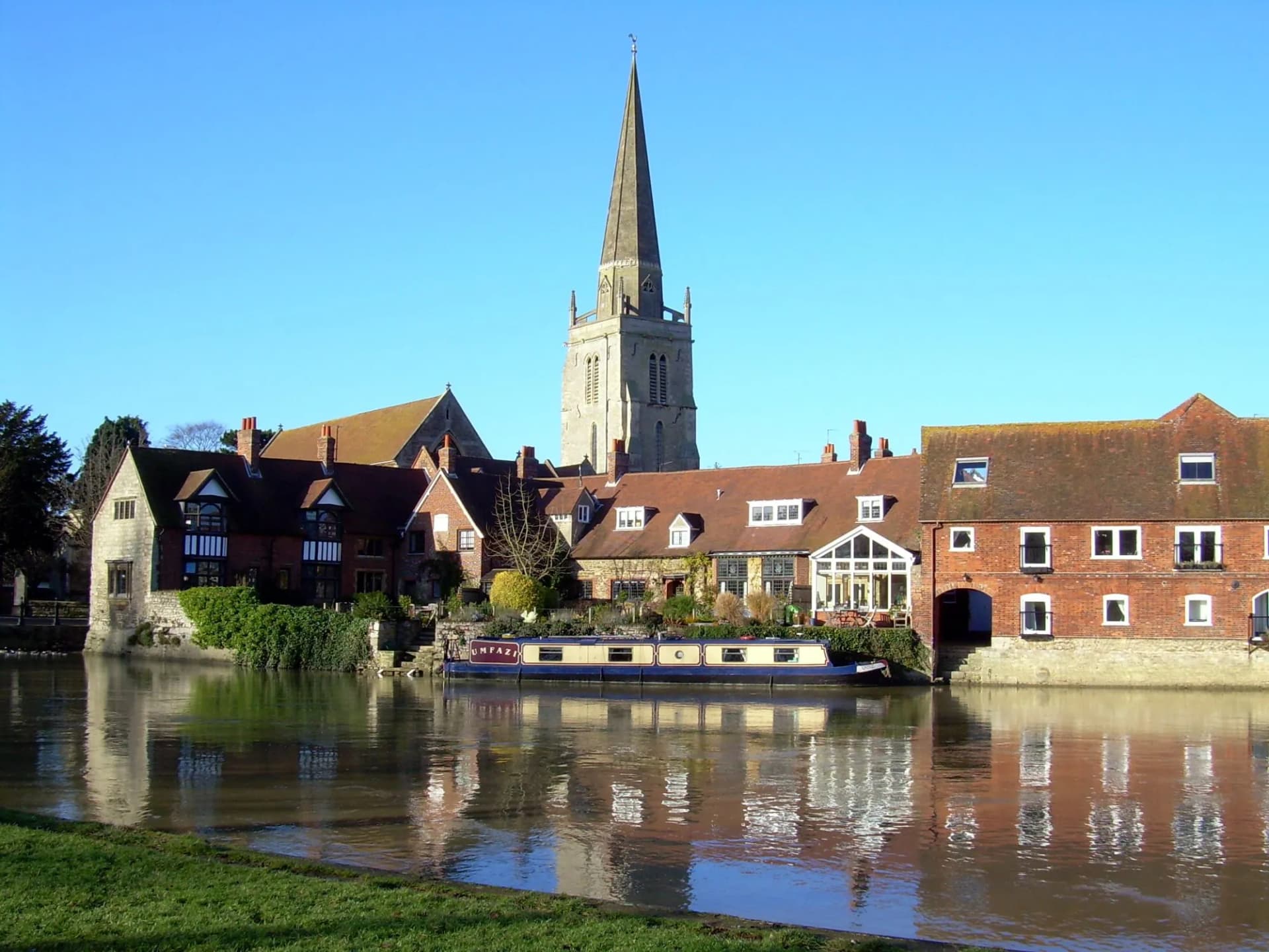 River Thames and St. Helens' Church in Abingdon