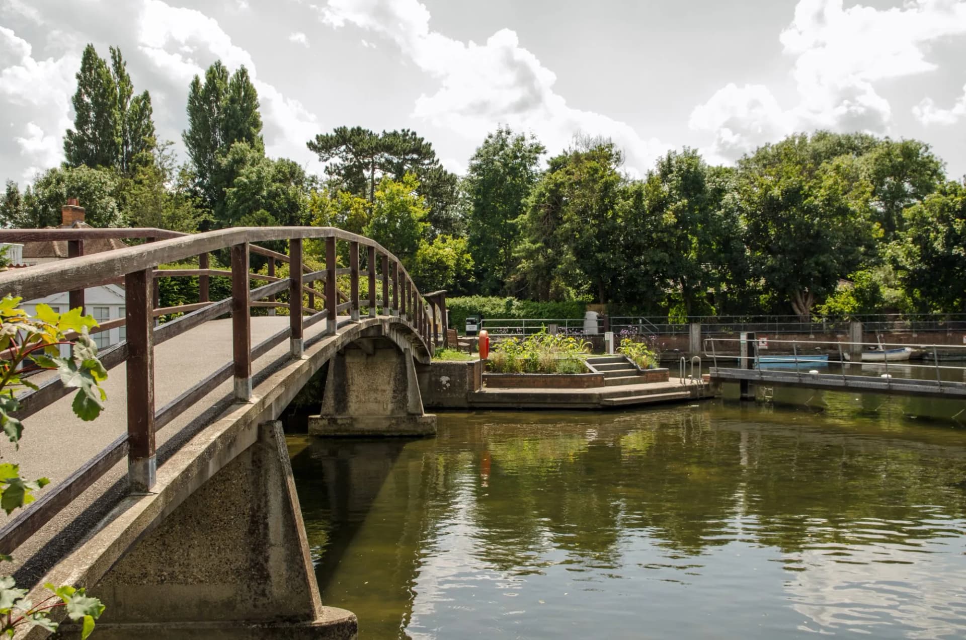 Footbridge at Marlow Lock, Buckinghamshire