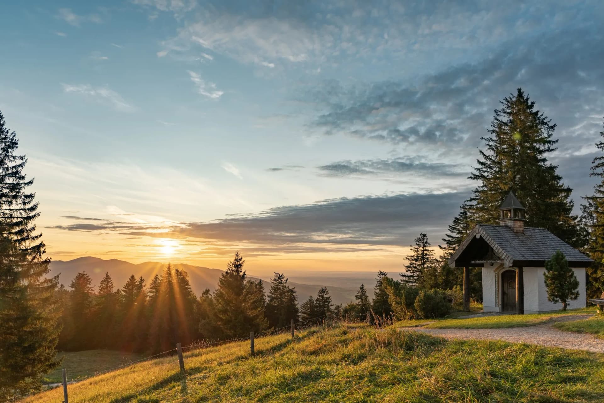 Sonnenuntergang auf der Neureuth