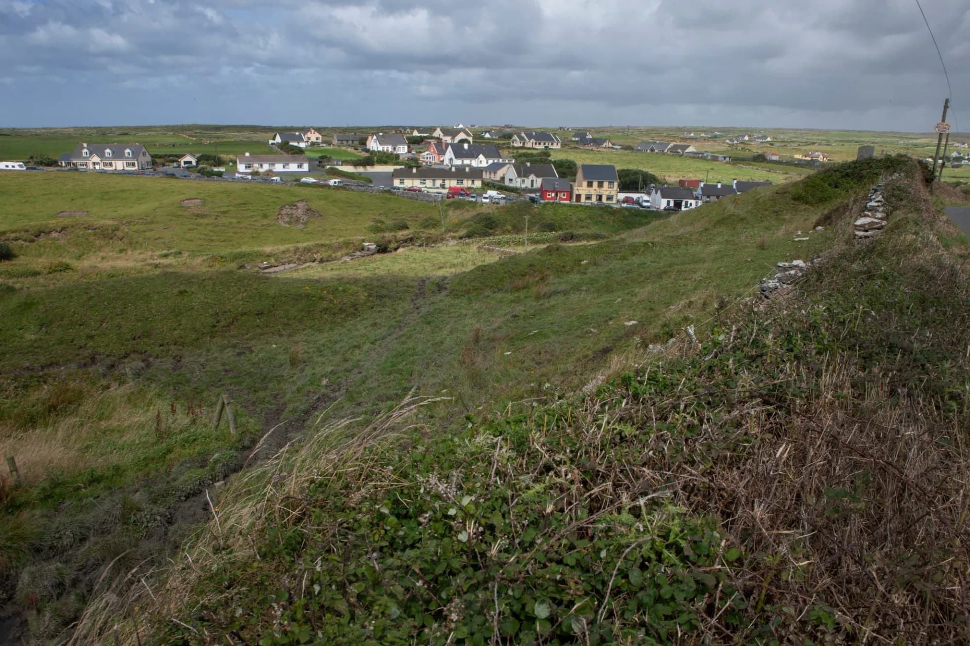 Cliffs of Moher. Westcoast Ireland. Clare county. Doolin and Liscannor. Bay of Galway. Ocean. Castle tower.