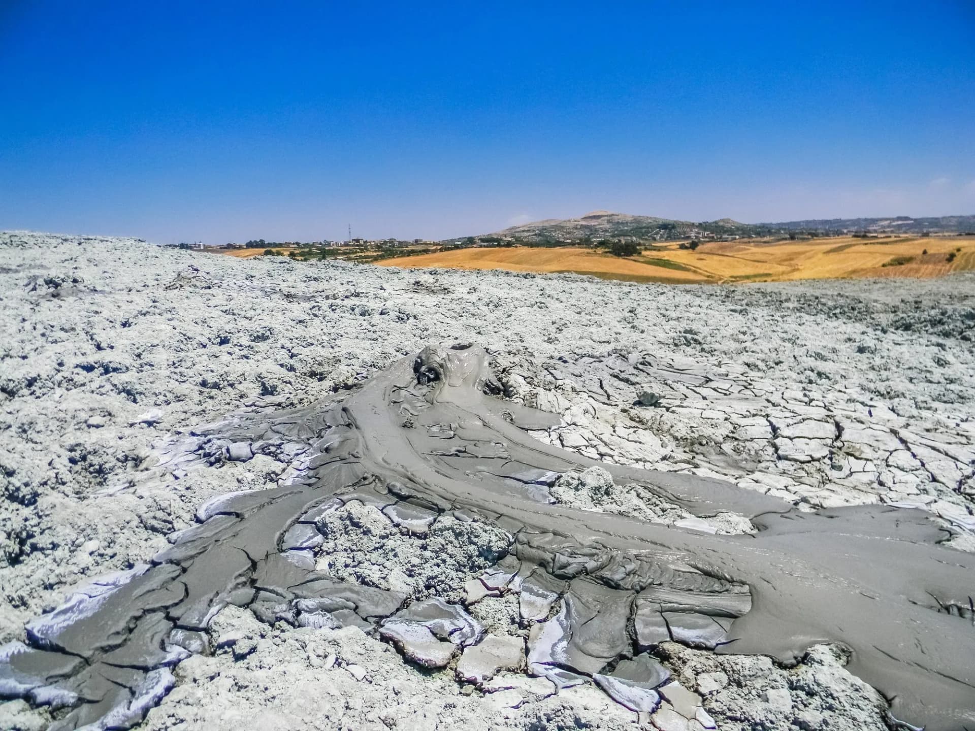 Macalube mud volcanoes reserve in Sicily, Italy