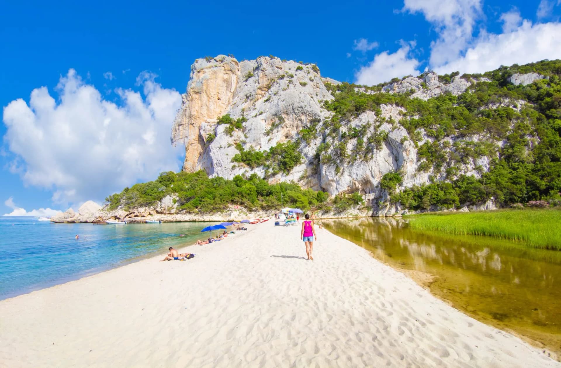 Sardegna (Italy) - The wild east coast of Sardinia region, in the area of Gallura and Supramonte mountain range, with Santa Maria Navarrese and La Caletta port town, La Cinta and Cala Luna beach