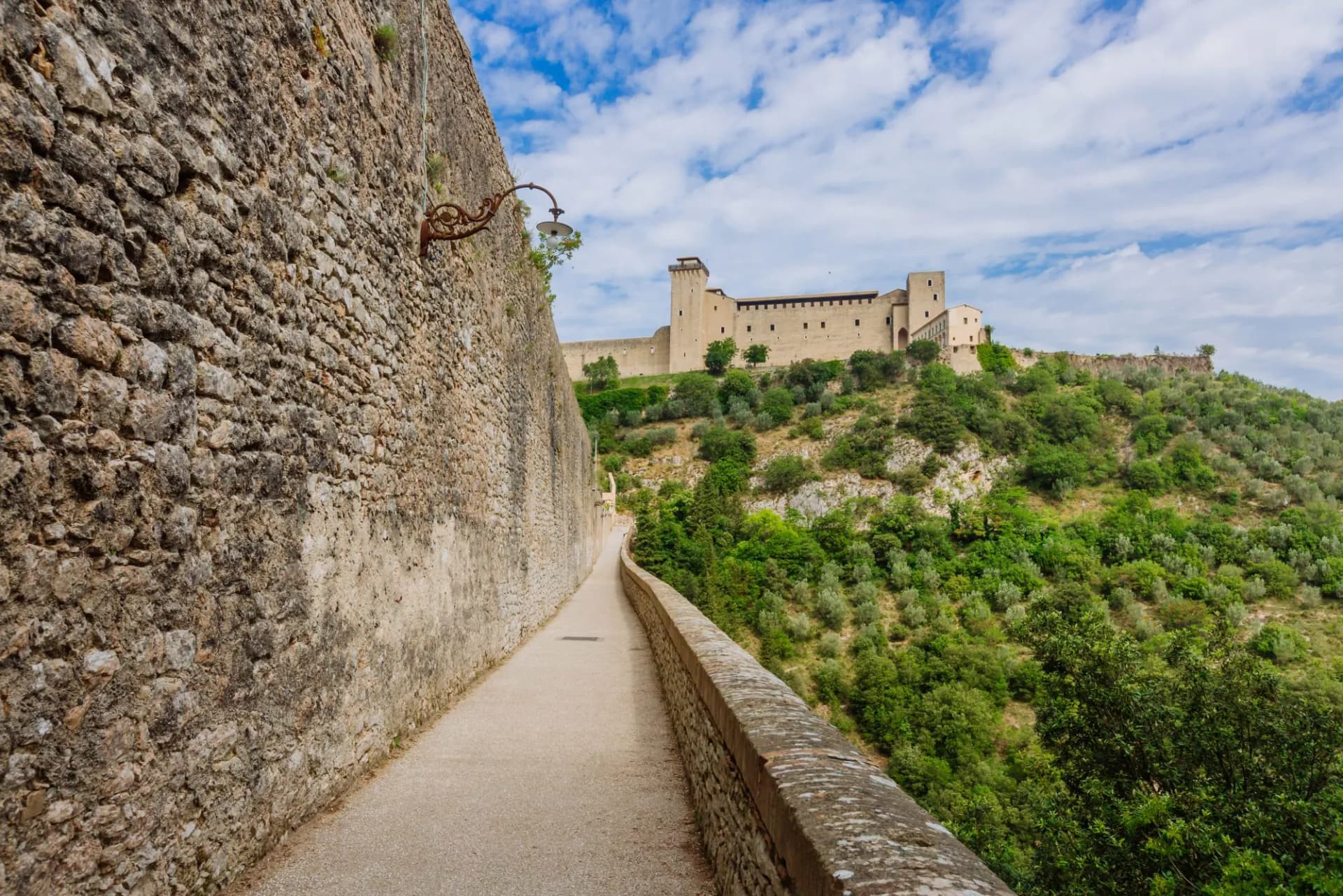 Aqueduct and fortress in Spoleto, Umbria, Italy