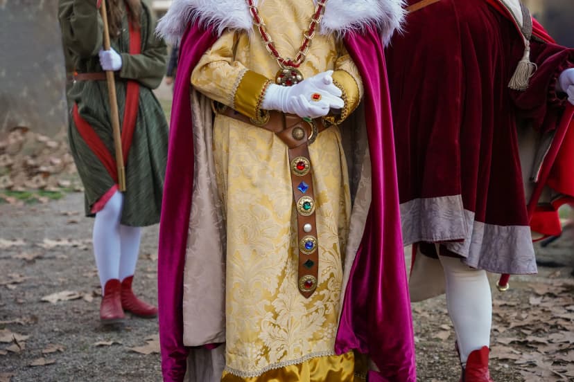 Three kings parade celebration. Cabalgata de Reyes magos. Three Wise men traditional Spanish Christmas show