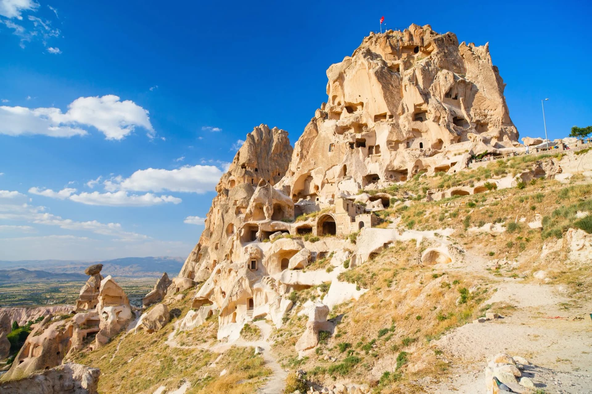 Uchisar castle in Cappadocia