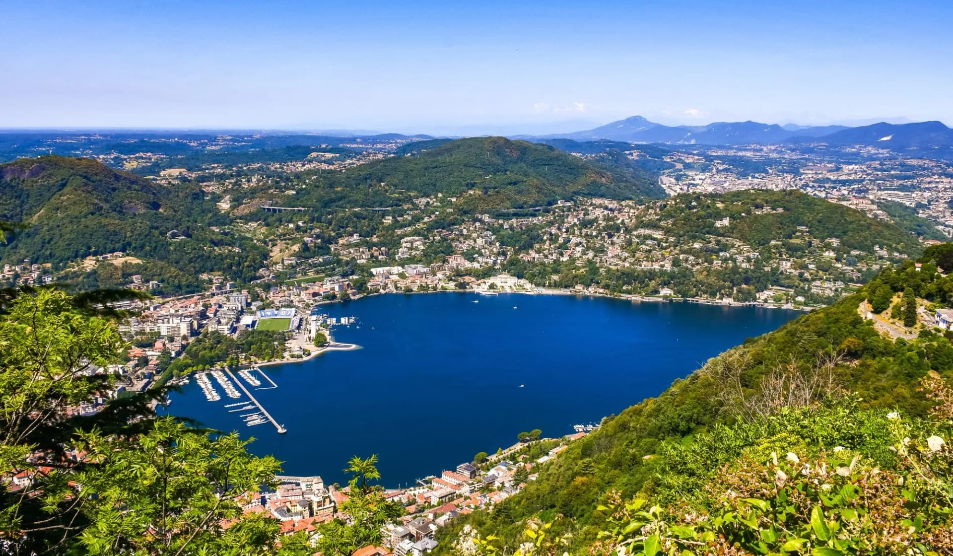 View of the Como Brunate funicular in Lake Como, Nothern Italy