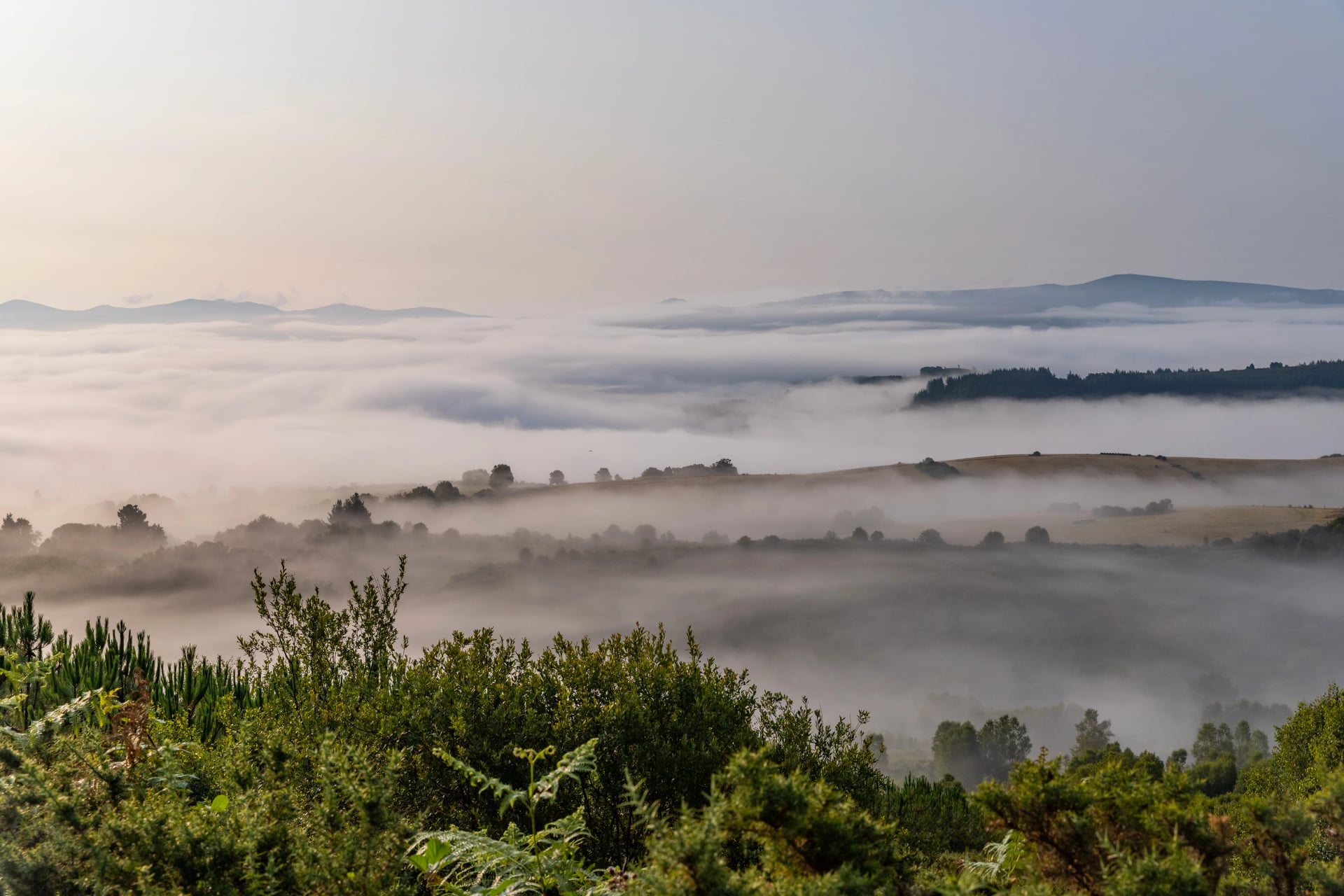 View of Galicia mountain landscape