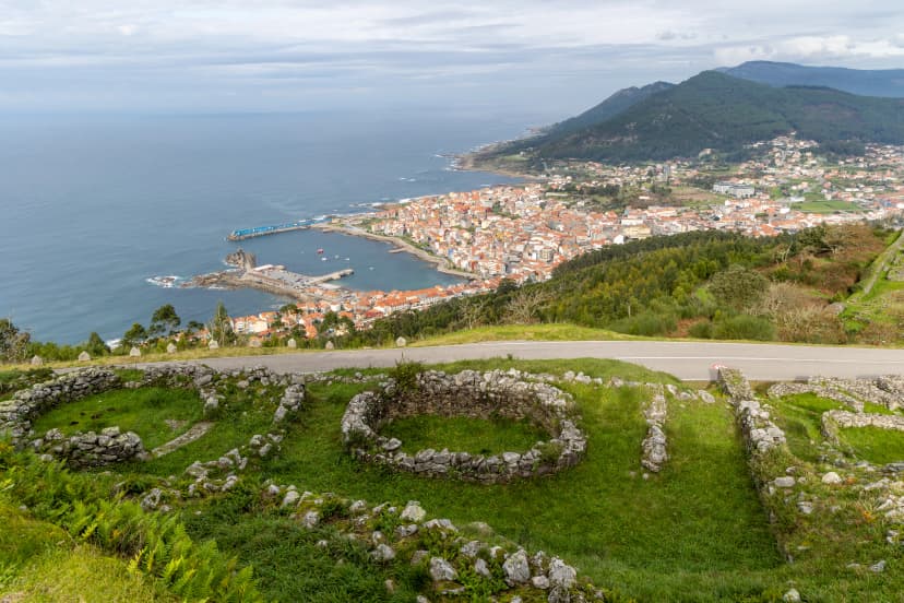 panoramic views from mount santa tegra where the minho river separates spain and portugal in A Guarda, Spain