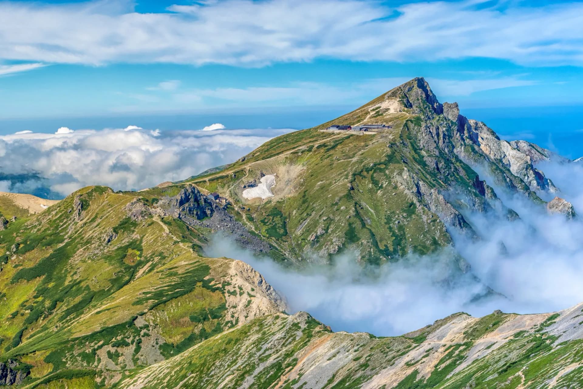 Northern Japanese Alps above Hakuba Valley, Nagano, Japan