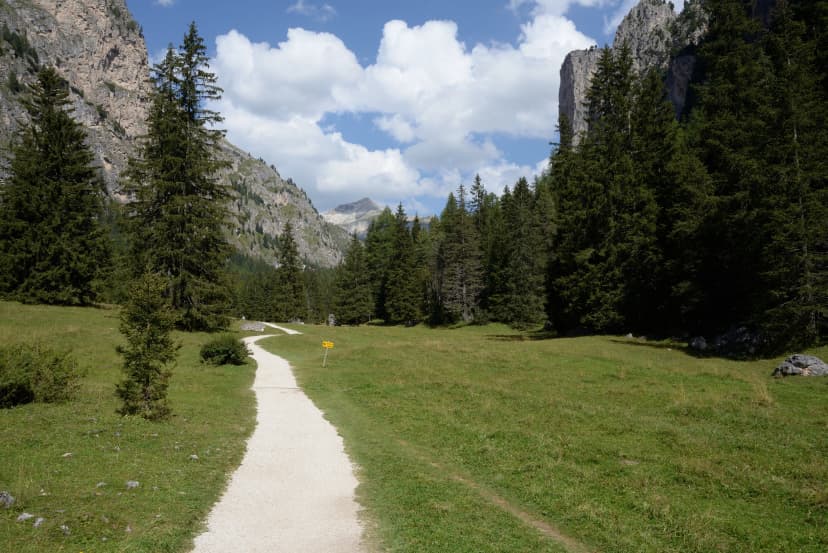 The Langental valley is a U-shaped glacial valley in South Tyrol, Italy, branching off from Val Gardena near Selva di Val Gardena. In summer, the valley offers many hiking trails