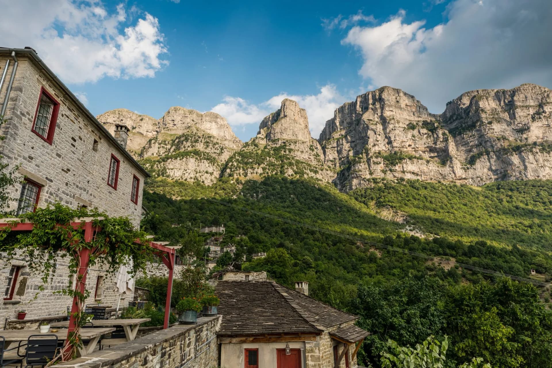 Mikro Papingo, Grece - July 15, 2020 - view point near Vikos Gorge