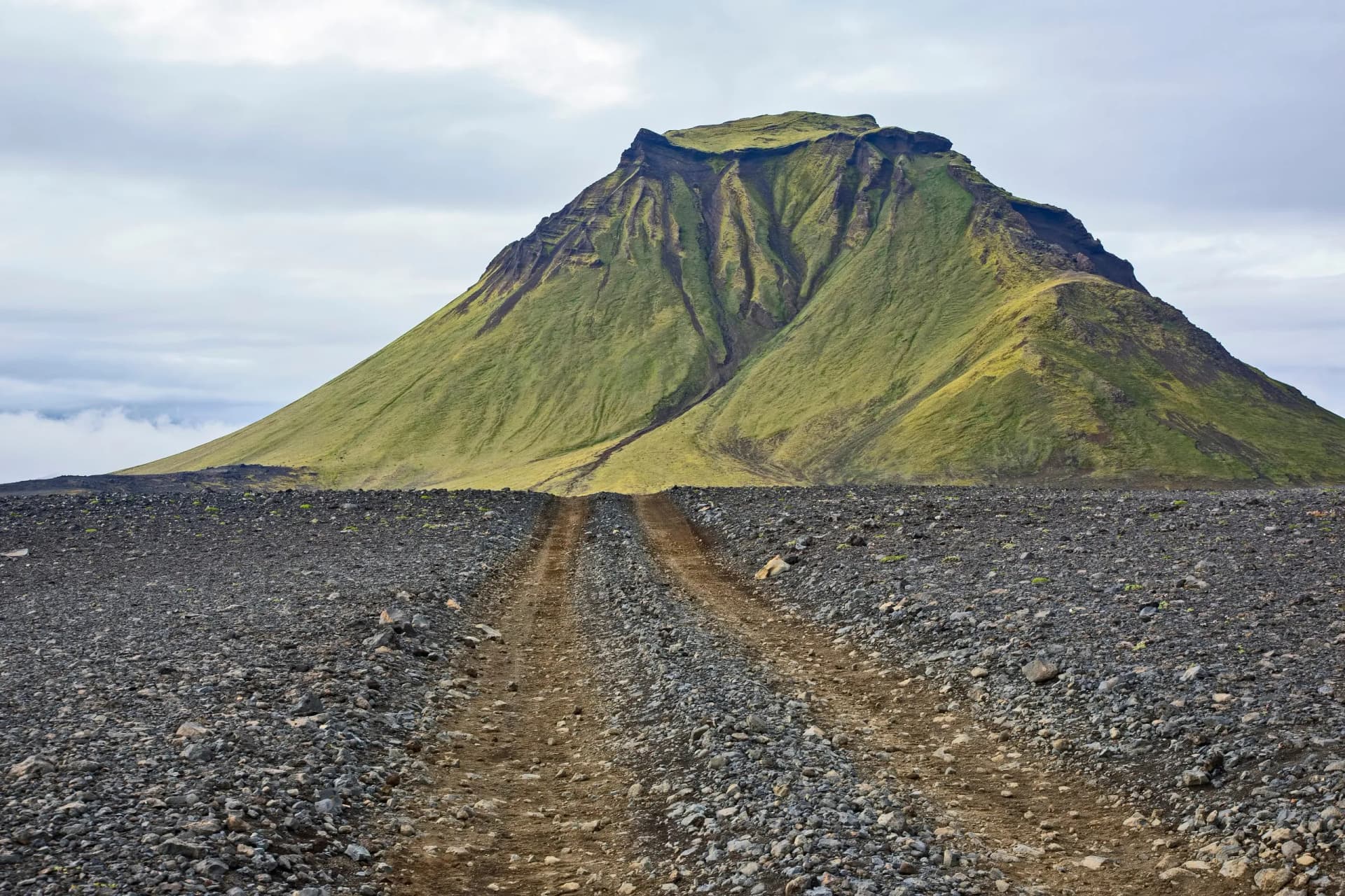 Beautiful and majestic mount Hattfell in Iceland. Nature and places for wonderful travels